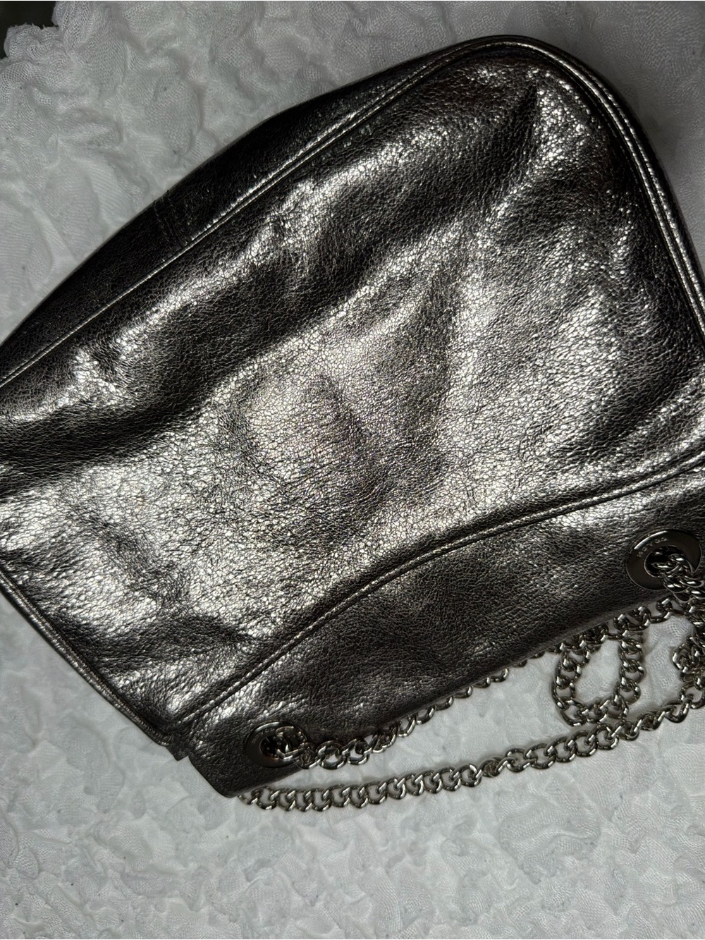 Coach Women's Crinkle Metallic Cassidy Crossbody Bag - Picture 9 of 11